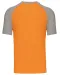 K330 - Baseball - Tweekleurig t-shirt Orange / Light Grey