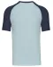 K330 - Baseball - Tweekleurig t-shirt Ice Blue / Denim