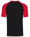 K330 - Baseball - Tweekleurig t-shirt Black / Red