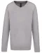 K9109 - Trui met V-hals kind Grey Melange