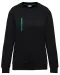 WK403 - Day To Day unisex sweater met zip contrasterende zak Black / Kelly Green