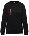 WK403 - Day To Day unisex sweater met zip contrasterende zak Black / Orange