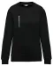 WK403 - Day To Day unisex sweater met zip contrasterende zak Black / Silver