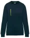 WK403 - Day To Day unisex sweater met zip contrasterende zak Navy / Fluorescent Yellow
