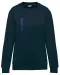 WK403 - Day To Day unisex sweater met zip contrasterende zak Navy / Royal Blue