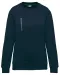 WK403 - Day To Day unisex sweater met zip contrasterende zak Navy / Silver