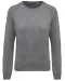 K481 - Damessweater BIO ronde hals raglanmouwen Grey Heather