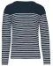 K366 - Gestreept heren-t-shirt lange mouwen Navy / White Stripes