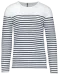 K366 - Gestreept heren-t-shirt lange mouwen White / Navy Stripes