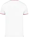 K374 - Heren-t-shirt piqué V-hals White / Navy / Red