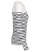 K386 - Gestreept dames-t-shirt lange mouwen White / Navy Stripes
