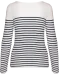 K386 - Gestreept dames-t-shirt lange mouwen White / Navy Stripes