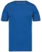 K398 - Bio T-shirt kraag met onafgewerkte rand korte mouwen Ocean Blue Heather