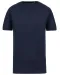 K398 - Bio T-shirt kraag met onafgewerkte rand korte mouwen Navy