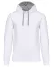 K446 - Sweater met contrasterende capuchon White / Fine Grey