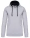 K446 - Sweater met contrasterende capuchon Oxford Grey / Navy