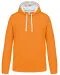 K446 - Sweater met contrasterende capuchon Orange / White