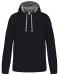 K446 - Sweater met contrasterende capuchon Navy / Fine Grey