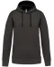 K446 - Sweater met contrasterende capuchon Dark Grey / Black