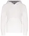 K453 - Kinder Sweater met gecontrasteerde capuchon White / Fine Grey