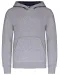 K453 - Kinder Sweater met gecontrasteerde capuchon Oxford Grey / Navy