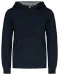 K453 - Kinder Sweater met gecontrasteerde capuchon Navy / Fine Grey