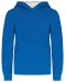 K453 - Kinder Sweater met gecontrasteerde capuchon Light Royal Blue / White