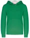 K453 - Kinder Sweater met gecontrasteerde capuchon Light Kelly Green / White