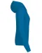 K465 - Damessweater met capuchon in contrasterende kleur Tropical Blue / White