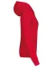K465 - Damessweater met capuchon in contrasterende kleur Red / White