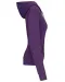 K465 - Damessweater met capuchon in contrasterende kleur Purple / Oxford Grey