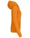 K465 - Damessweater met capuchon in contrasterende kleur Orange / White