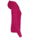 K465 - Damessweater met capuchon in contrasterende kleur Fuchsia / Fine Grey