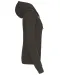 K465 - Damessweater met capuchon in contrasterende kleur Dark Grey / Black