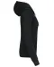 K465 - Damessweater met capuchon in contrasterende kleur Black / Fine Grey