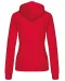 K465 - Damessweater met capuchon in contrasterende kleur Red / White