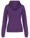 K465 - Damessweater met capuchon in contrasterende kleur Purple / Oxford Grey