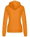K465 - Damessweater met capuchon in contrasterende kleur Orange / White