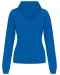 K465 - Damessweater met capuchon in contrasterende kleur Light Royal Blue / Yellow