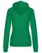 K465 - Damessweater met capuchon in contrasterende kleur Light Kelly Green / White