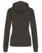 K465 - Damessweater met capuchon in contrasterende kleur Dark Grey / Black