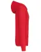 K466 - Herensweater met rits en capuchon in contrasterende kleur Red / White