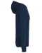 K466 - Herensweater met rits en capuchon in contrasterende kleur Navy / Fine Grey