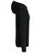 K466 - Herensweater met rits en capuchon in contrasterende kleur Black / Fine Grey