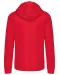 K466 - Herensweater met rits en capuchon in contrasterende kleur Red / White