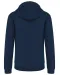 K466 - Herensweater met rits en capuchon in contrasterende kleur Navy / Fine Grey