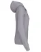 K467 - Damessweater met rits en capuchon in contrasterende kleur Oxford Grey / Navy