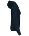 K467 - Damessweater met rits en capuchon in contrasterende kleur Navy / Fine Grey