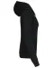 K467 - Damessweater met rits en capuchon in contrasterende kleur Black / Fine Grey