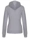 K467 - Damessweater met rits en capuchon in contrasterende kleur Oxford Grey / Navy